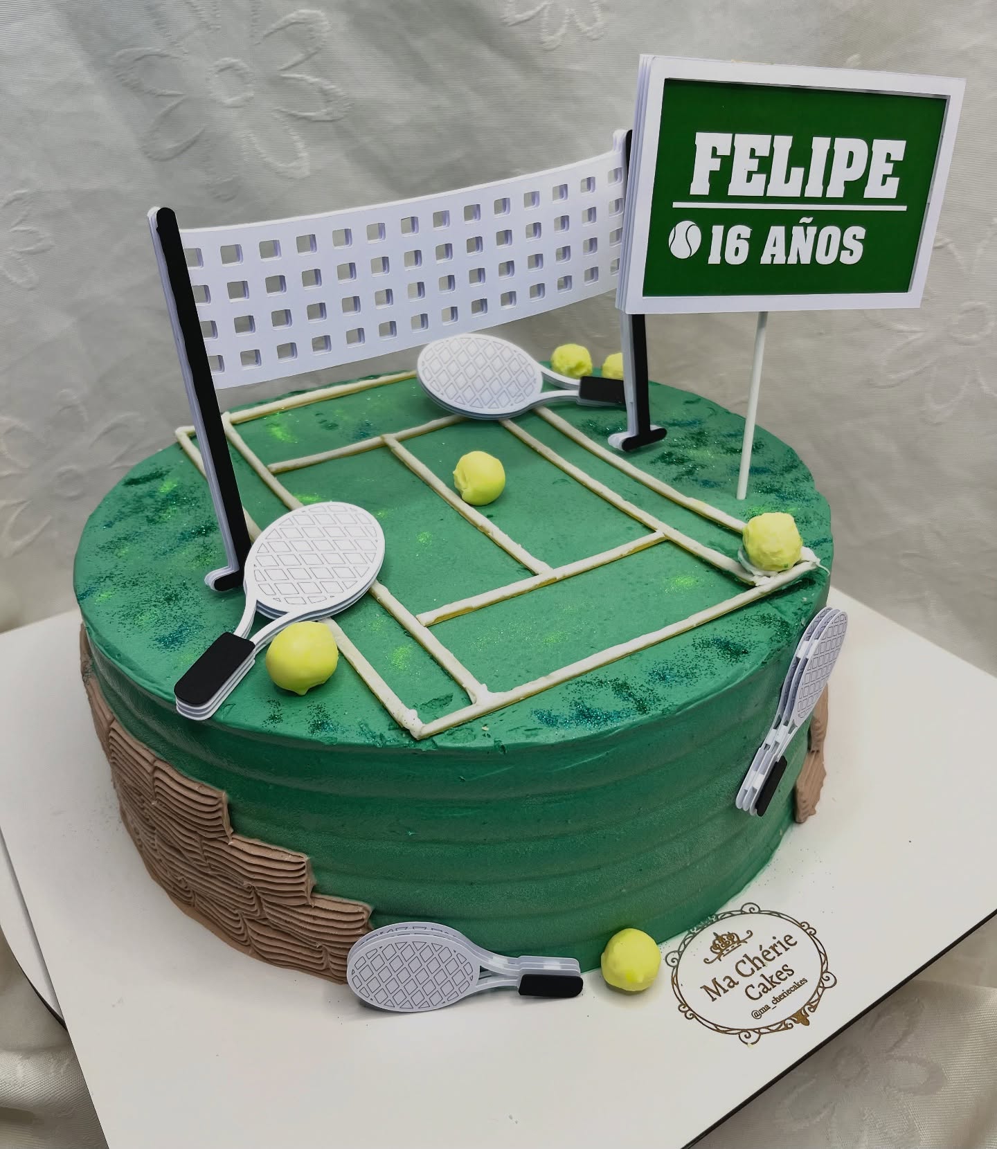 Torta temática de tenis para cumpleaños de Felipe